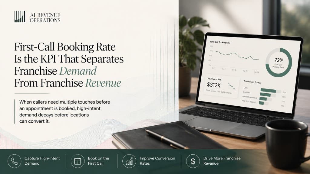 First-Call Booking Rate Is the KPI That Separates Franchise Demand From Franchise Revenue — TractionDesk