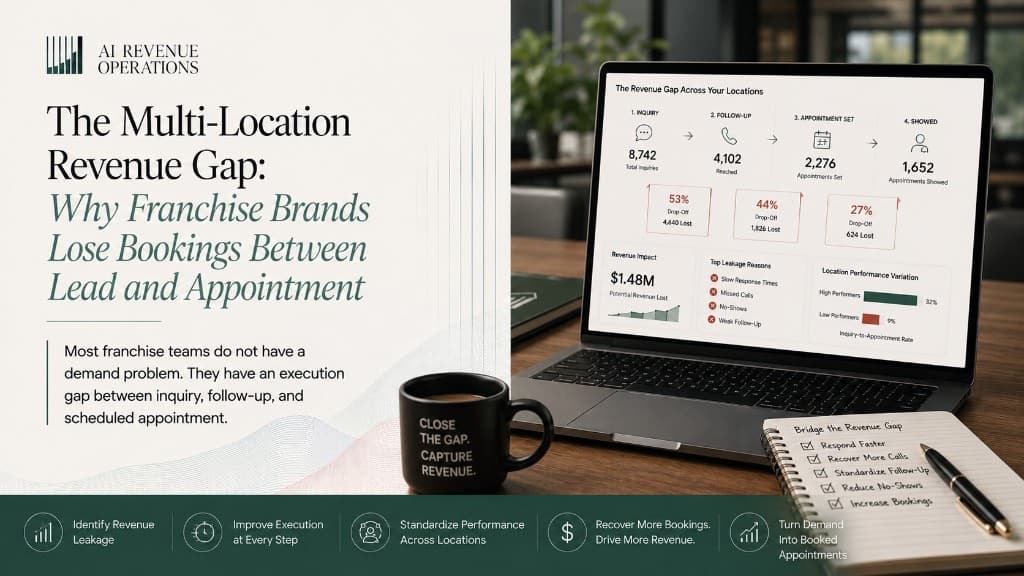 The Multi-Location Revenue Gap: Why Franchise Brands Lose Bookings Between Lead and Appointment — TractionDesk