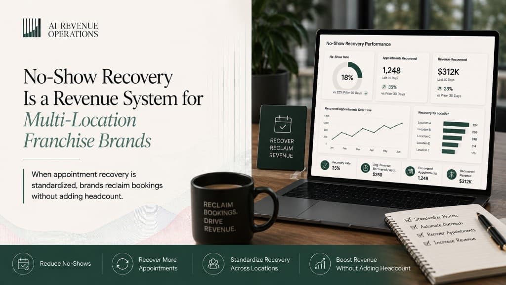 No-Show Recovery Is a Revenue System for Multi-Location Franchise Brands - TractionDesk