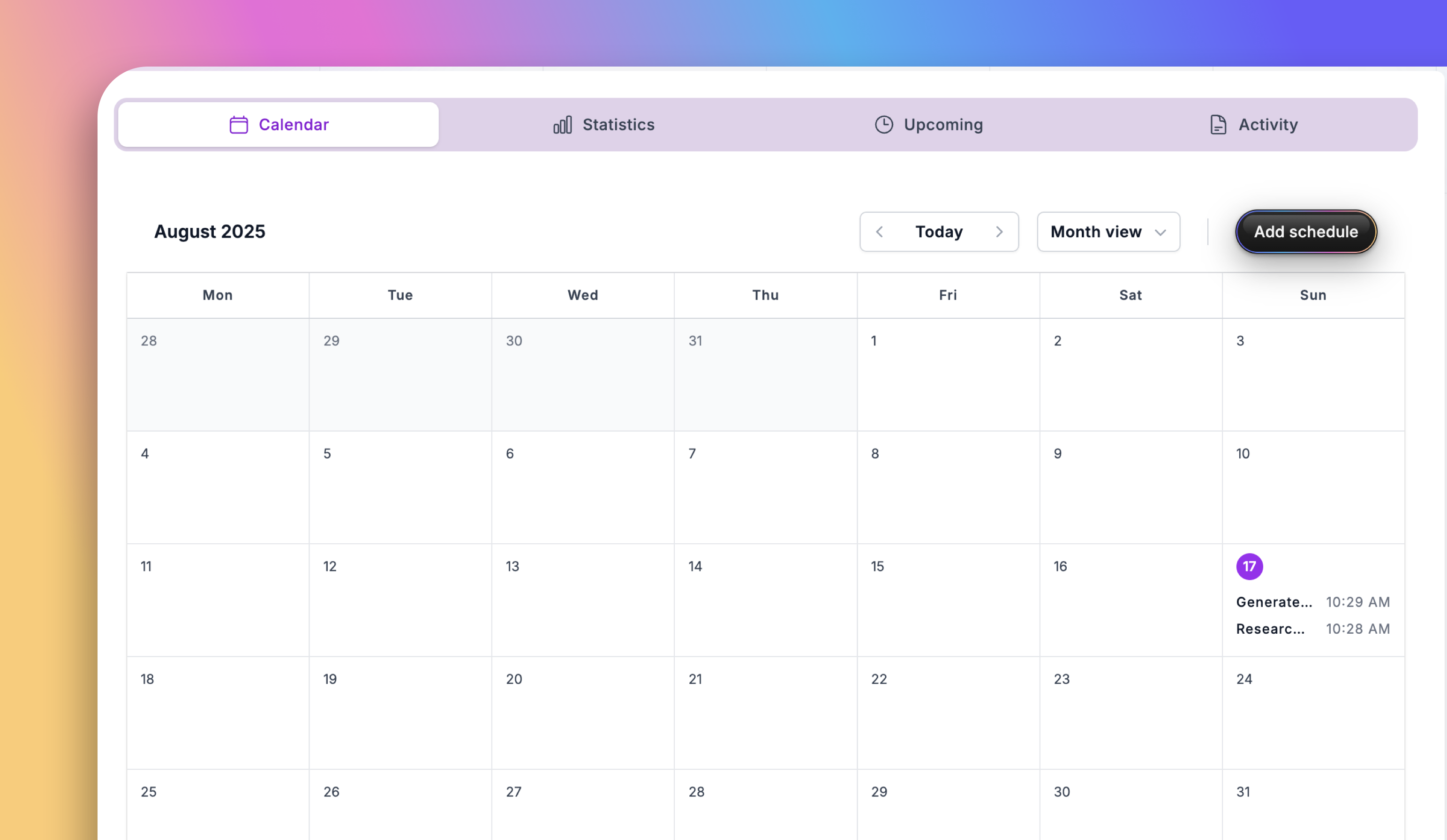 TractionDesk dashboard